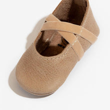 Load image into Gallery viewer, Weathered Brown Ballet Slipper Baby Shoe