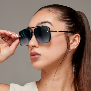 Bella Midnight - Tangle Free Aviator Sunglasses