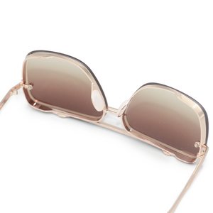 Bella Coffee - Tangle Free Aviator Sunglasses