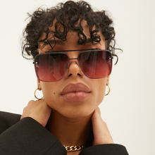 Load image into Gallery viewer, Bella - Ruby Oversized Squared Aviators