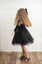 Load image into Gallery viewer, Black Velvet Tulle Dress