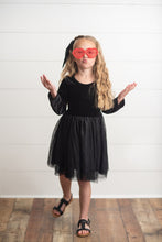 Load image into Gallery viewer, Black Velvet Tulle Dress