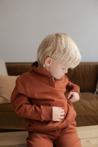 Cascade Quarter Zip Sweatshirt | Kids | Paprika