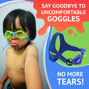 Blue Solid Kids Goggles