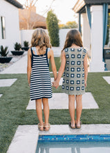 Load image into Gallery viewer, Navy Stripe Knit Tank Dress