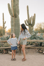 Load image into Gallery viewer, Navy Stripe Adult Knit Sweater