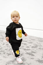 Load image into Gallery viewer, Smiley Elevated Sweatpant - Black