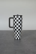 Load image into Gallery viewer, Black Checker 40 Oz Tumbler