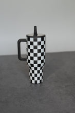 Load image into Gallery viewer, Black Checker 40 Oz Tumbler