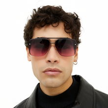 Load image into Gallery viewer, Bella - Ruby Oversized Squared Aviators