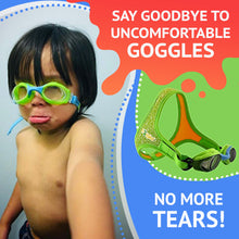 Load image into Gallery viewer, Green Frogz Kids Swim Goggles