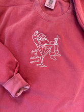 Load image into Gallery viewer, Crimson Holiday Spirit Embroidered Sweatshirt