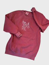 Load image into Gallery viewer, Crimson Holiday Spirit Embroidered Sweatshirt