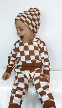 Load image into Gallery viewer, Ribbed Check Collection: Camel Jogger Set