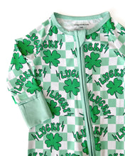 Load image into Gallery viewer, Bamboo Zip Romper | Lucky Shamrock