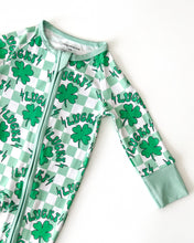 Load image into Gallery viewer, Bamboo Zip Romper | Lucky Shamrock