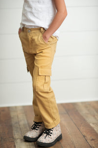 Khaki Denim Cargo Pant