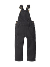 Load image into Gallery viewer, Distressed Denim Overall - Black Wash