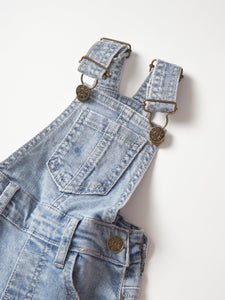 Distressed Denim Overall - Light Wash