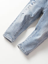 Load image into Gallery viewer, Distressed Denim Overall - Light Wash