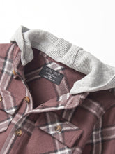 Load image into Gallery viewer, Hooded Flannel - Huckleberry