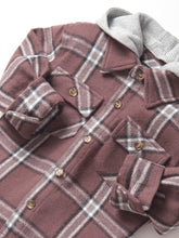 Load image into Gallery viewer, Hooded Flannel - Huckleberry