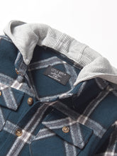 Load image into Gallery viewer, Hooded Flannel - Night Fall