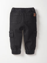 Load image into Gallery viewer, Cargo Denim Jogger - Black Wash