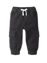 Load image into Gallery viewer, Cargo Denim Jogger - Black Wash