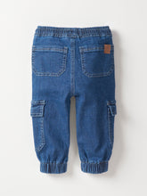 Load image into Gallery viewer, Cargo Denim Jogger - Classic Denim Wash