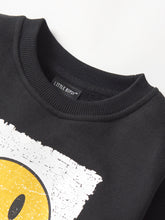 Load image into Gallery viewer, Smiley Elevated Crewneck - Black