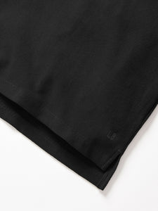 Adult Ribbed Henley - Black