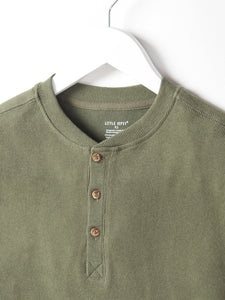 Adult Ribbed Henley - Pine