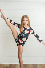 Load image into Gallery viewer, Black Floral Leotard