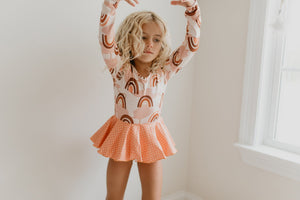 Sunset Rainbow Skirted Leotard