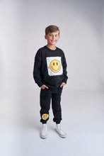 Load image into Gallery viewer, Smiley Elevated Sweatpant - Black