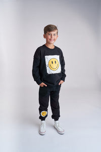 Smiley Elevated Sweatpant - Black