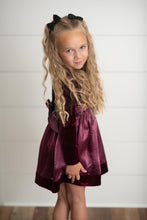 Load image into Gallery viewer, Plum Velvet Tie Dress