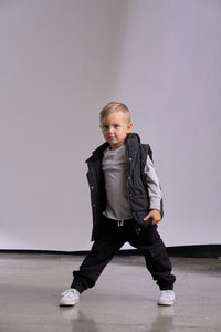 Hooded Puffer Vest - Black