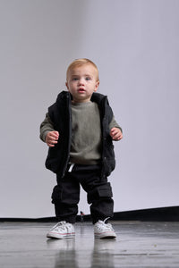 Hooded Puffer Vest - Black