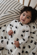 Load image into Gallery viewer, Bamboo Zip Pajamas | Black &amp; White Yin Yang