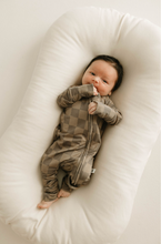 Load image into Gallery viewer, Bamboo Zip Pajamas | Faded Brown Checkerboard