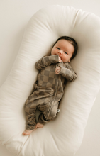 Load image into Gallery viewer, Bamboo Zip Pajamas | Faded Brown Checkerboard