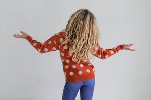 Beige Dot Sweater