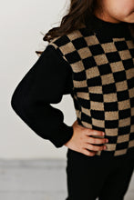 Load image into Gallery viewer, Black Check Sweater