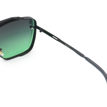 Load image into Gallery viewer, Bella - Dark Green Oversized Squared Aviators