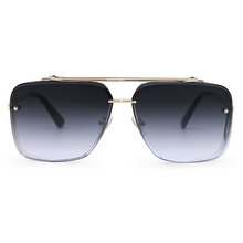 Load image into Gallery viewer, Bella - Midnight Gold Oversized Squared Aviators