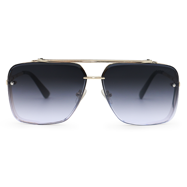 Bella - Midnight Gold Oversized Squared Aviators