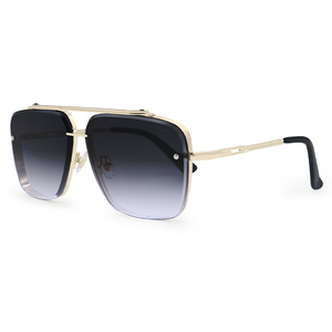 Bella - Midnight Gold Oversized Squared Aviators