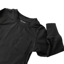 Load image into Gallery viewer, Long Sleeve Pocket Tee - Black